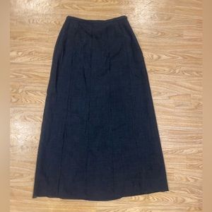 Gray wool maxi skirt